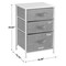 Sorbus Nightstand with 3 Drawers - Furniture Storage for Bedroom, Closet, Office Organization - Steel Frame, Wood Top, Pastel Fabric Bin